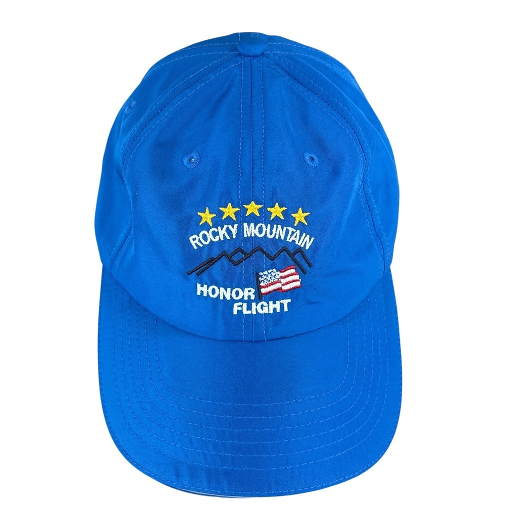 Rocky Mountain Honor Flight Veteran Strapback‎ Hat One Size Blue Guardian